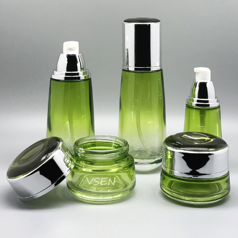 绿色化妆品套装瓶子 面霜瓶子 威盛新开发化妆品(图4)